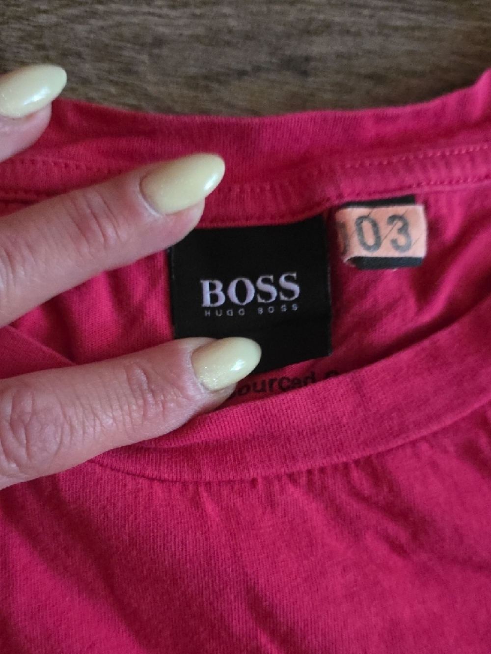 Hugo Boss Hot Pink Graphic Logo Tee - Picture 2 of 4